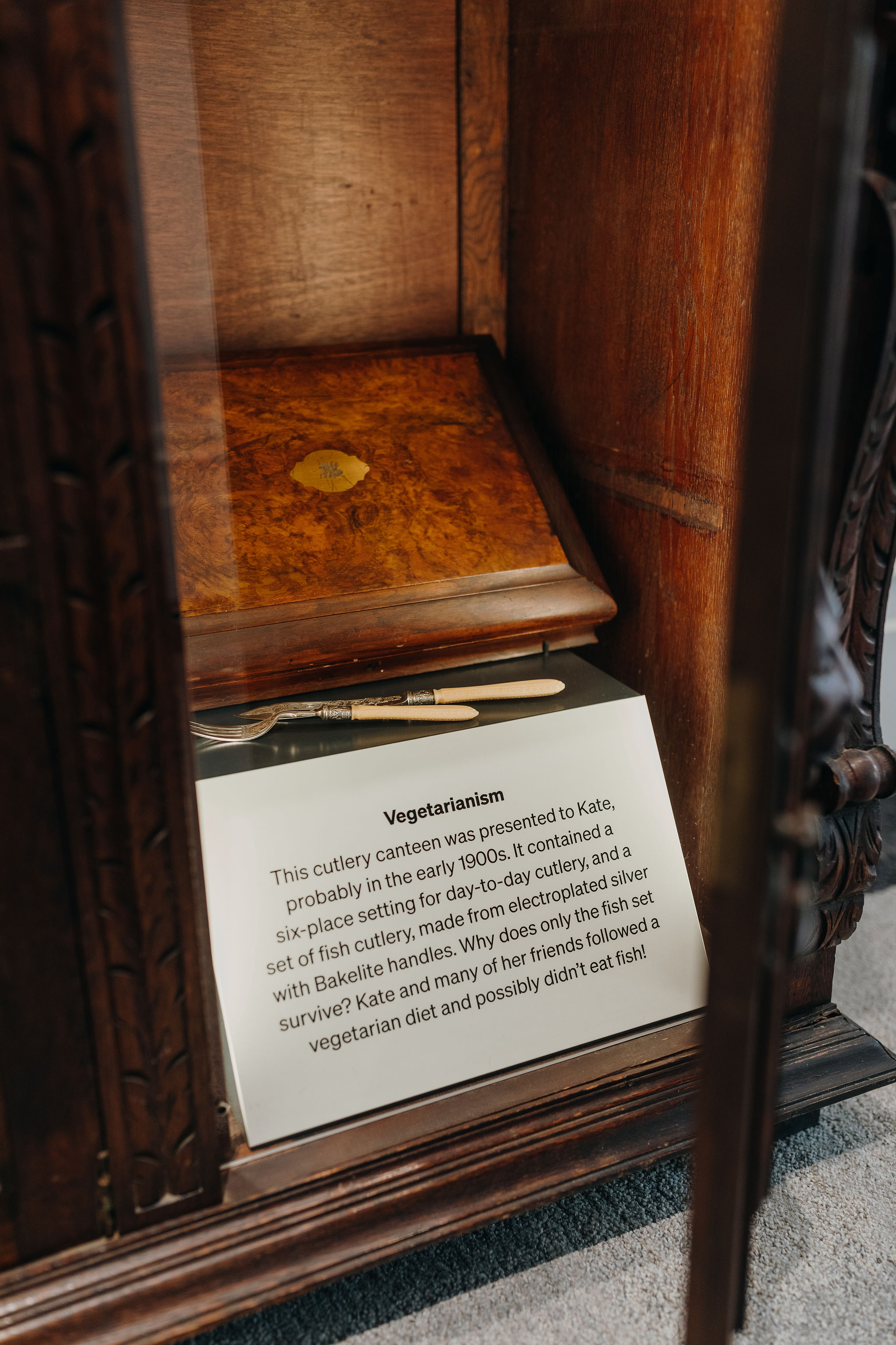 Kate Sheppard vegetarianism display